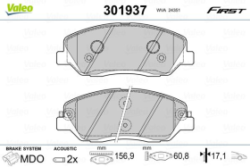 Тормозные колодки Valeo 301937