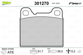 Тормозные колодки Valeo 301270