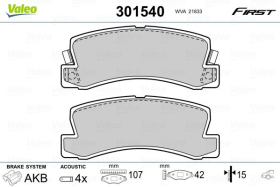 Тормозные колодки Valeo 301540