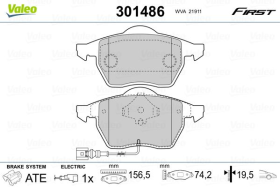 Гальмівні колодки Valeo 301486