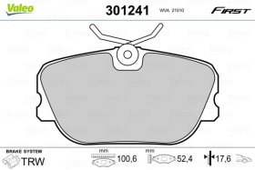 Тормозные колодки Valeo 301241