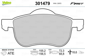 Гальмівні колодки Valeo 301479