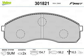 Гальмівні колодки Valeo 301821