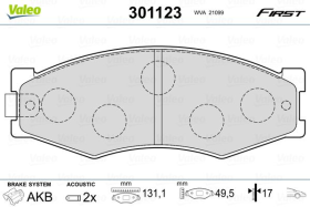 Тормозные колодки Valeo 301123