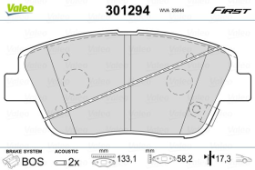 Гальмівні колодки Valeo 301294