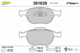 Гальмівні колодки Valeo 301639