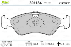 Гальмівні колодки Valeo 301184