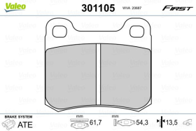 Тормозные колодки Valeo 301105