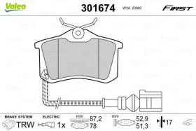 Гальмівні колодки Valeo 301674