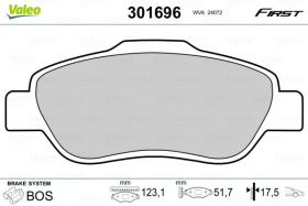 Тормозные колодки Valeo 301696