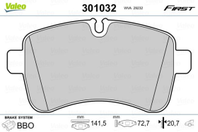 Тормозные колодки Valeo 301032