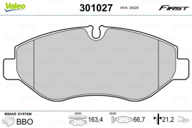 Тормозные колодки Valeo 301027