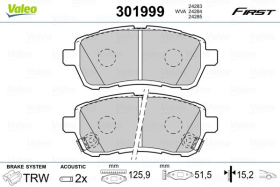 Тормозные колодки Valeo 301999