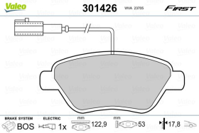 Тормозные колодки Valeo 301426