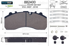 Тормозные колодки Valeo 882400