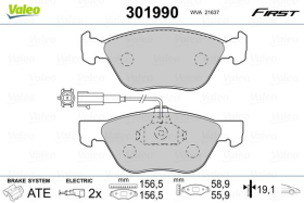 Тормозные колодки Valeo 301990