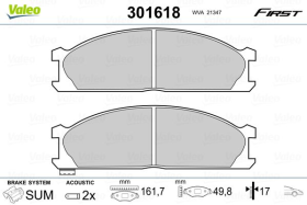 Тормозные колодки Valeo 301618