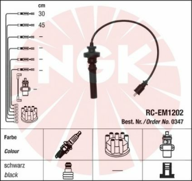RCEM1202 NGK Комплект проводов зажигания