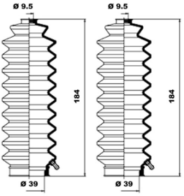 Пыльник рулевой рейки MOOG k150051