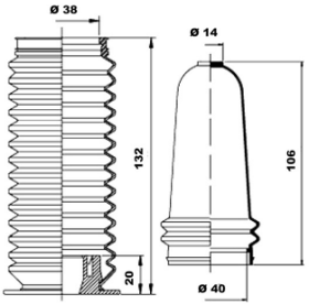 k150059 MOOG Пыльник рулевой рейки