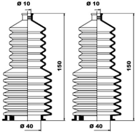 Пыльник рулевой рейки MOOG k150121