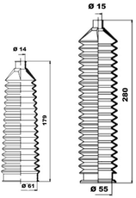Пыльник рулевой рейки MOOG k150174