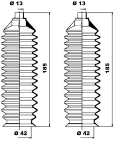 Пыльник рулевой рейки MOOG k150178