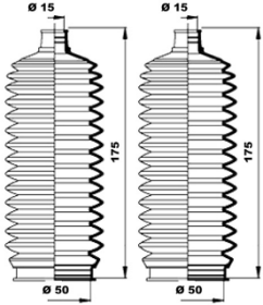 Пыльник рулевой рейки MOOG k150189