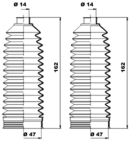 Пыльник рулевой рейки MOOG k150224