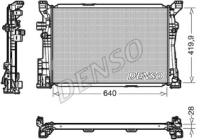 Радіатор охолодження двигуна Denso drm17097