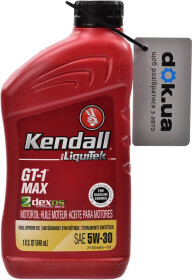 Моторна олива Kendall GT-1 MAX with LiquiTek 5W-30 синтетична