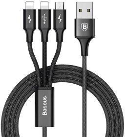 Кабель 3 в 1 Baseus USB - Apple Lightning - Micro USB Rapid Series 3-IN-1 CAMLL-SU01 1,2 м