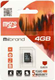 Карта памяти Mibrand MicroSD 4 ГБ