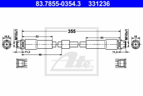 Тормозной шланг ATE 83.7855-0354.3