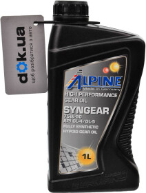 Трансмиссионное масло Alpine Syngear GL-4 / 5 MT-1 75W-90 синтетическое