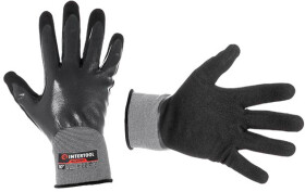 Перчатки рабочие Intertool Storm трикотажные с нитриловым покрытием серые