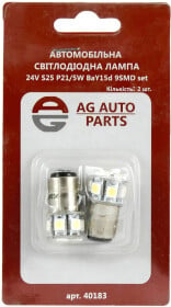 Автолампа AG-Autoparts S25 BAY15d 5 W 21 W AG40183