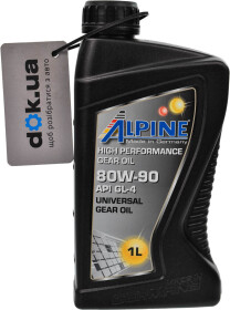 Трансмиссионное масло Alpine High Performance Gear Oil GL-4 80W-90 полусинтетическое