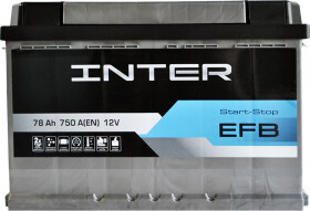 Акумулятор Inter 6 CT-78-R EFB Start Stop 4820219073642