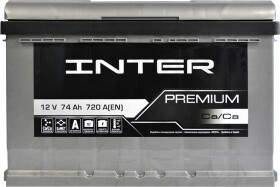 Аккумулятор Inter 6 CT-74-R Premium 4820219073727