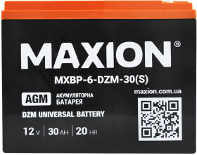 Аккумулятор для ИБП Maxion MXBT-6-DZM-30S 12 V 30 Ач