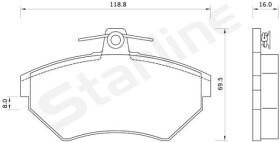 Гальмівні колодки Starline BDS062