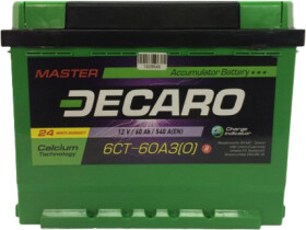 Аккумулятор DECARO 6 CT-60-L Master 66031m