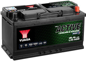Тяговый аккумулятор Yuasa L36AGM 95 Ач 12 В