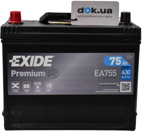 Аккумулятор Exide 6 CT-75-L Premium EA755