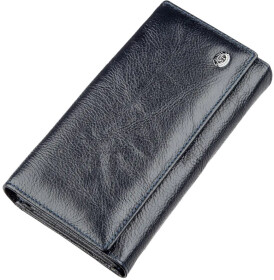 Клатч ST Leather 18880 без логотипа авто серо-синий
