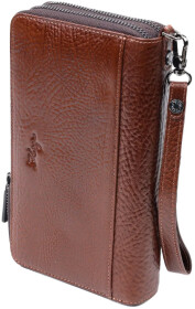 Клатч Karya 20854 без логотипа авто коричневый