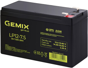 Акумулятор для ДБЖ Gemix LP12-7.5 12 V 7.5 Аг