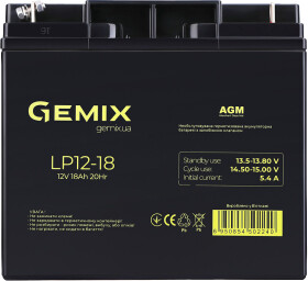 Аккумулятор для ИБП Gemix LP12-18 12 V 18 Ач