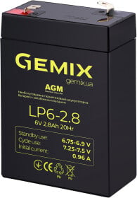 Аккумулятор для ИБП Gemix LP6-2.8 6 V 2.8 Ач